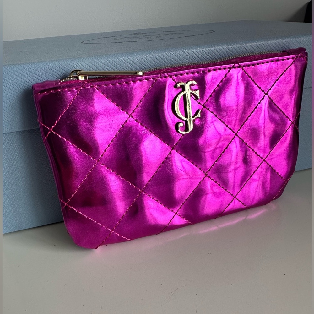 Juicy Couture Pink Quilted Cosmetic Bag